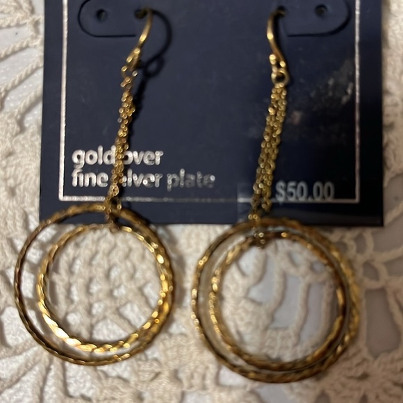 Gold Dangle Earrings - Picture 2 of 2